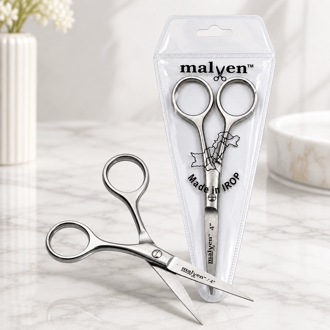 Malven Mustache Scissors T4 – 4″