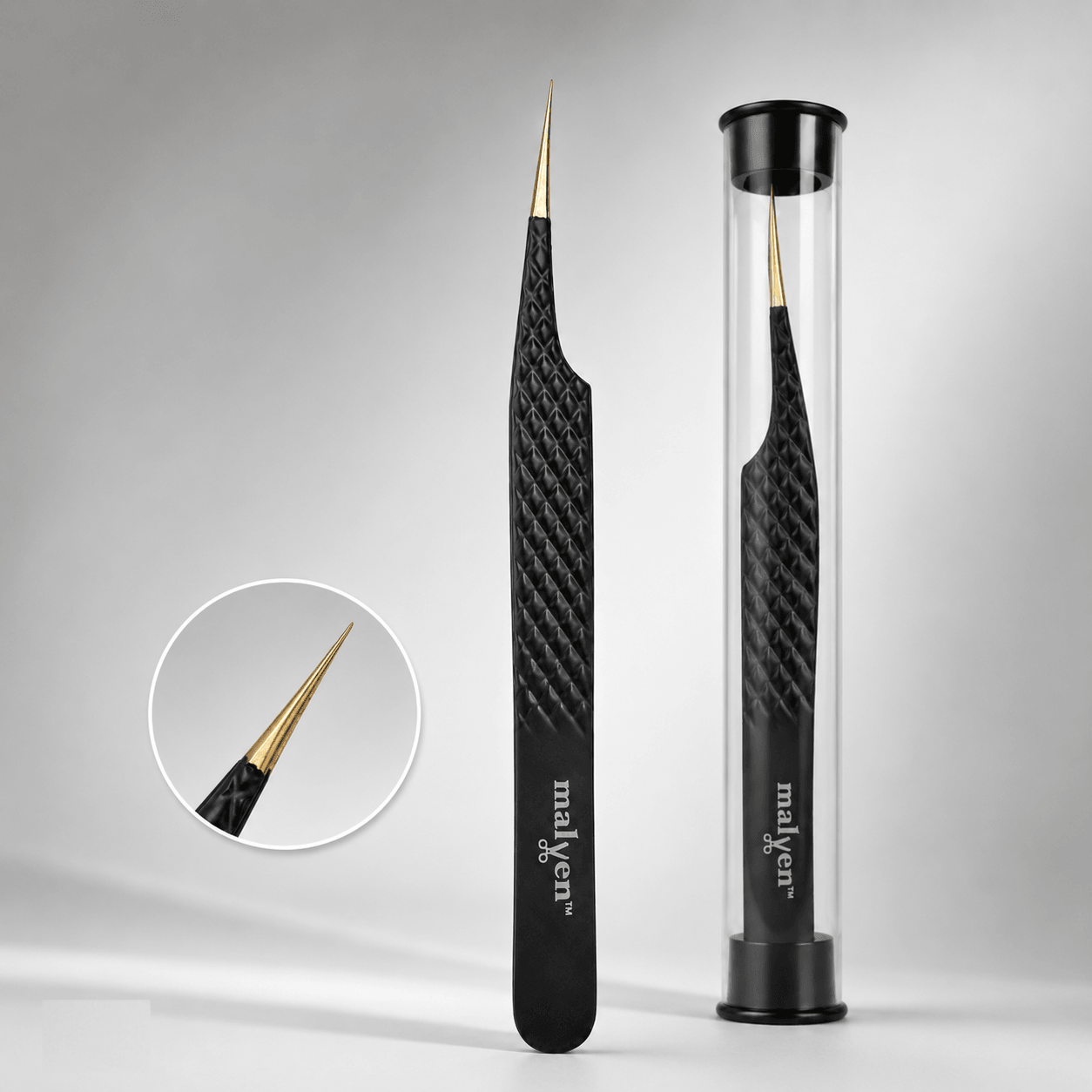 Malven Eyelash Extension Tweezers 1X2